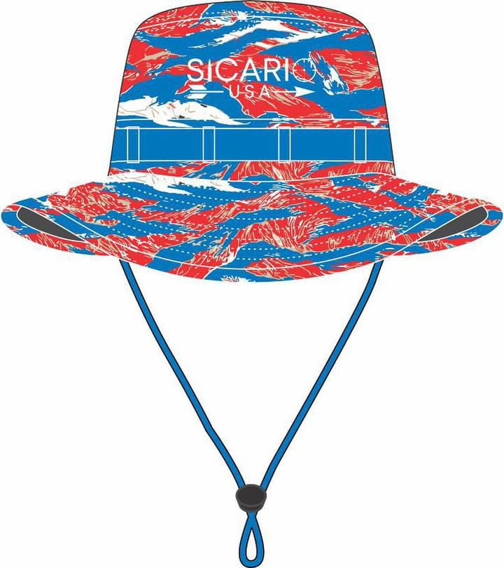 Sicario USA Red, White & Blue Tiger Camo Boonie Bucket Sun Hat